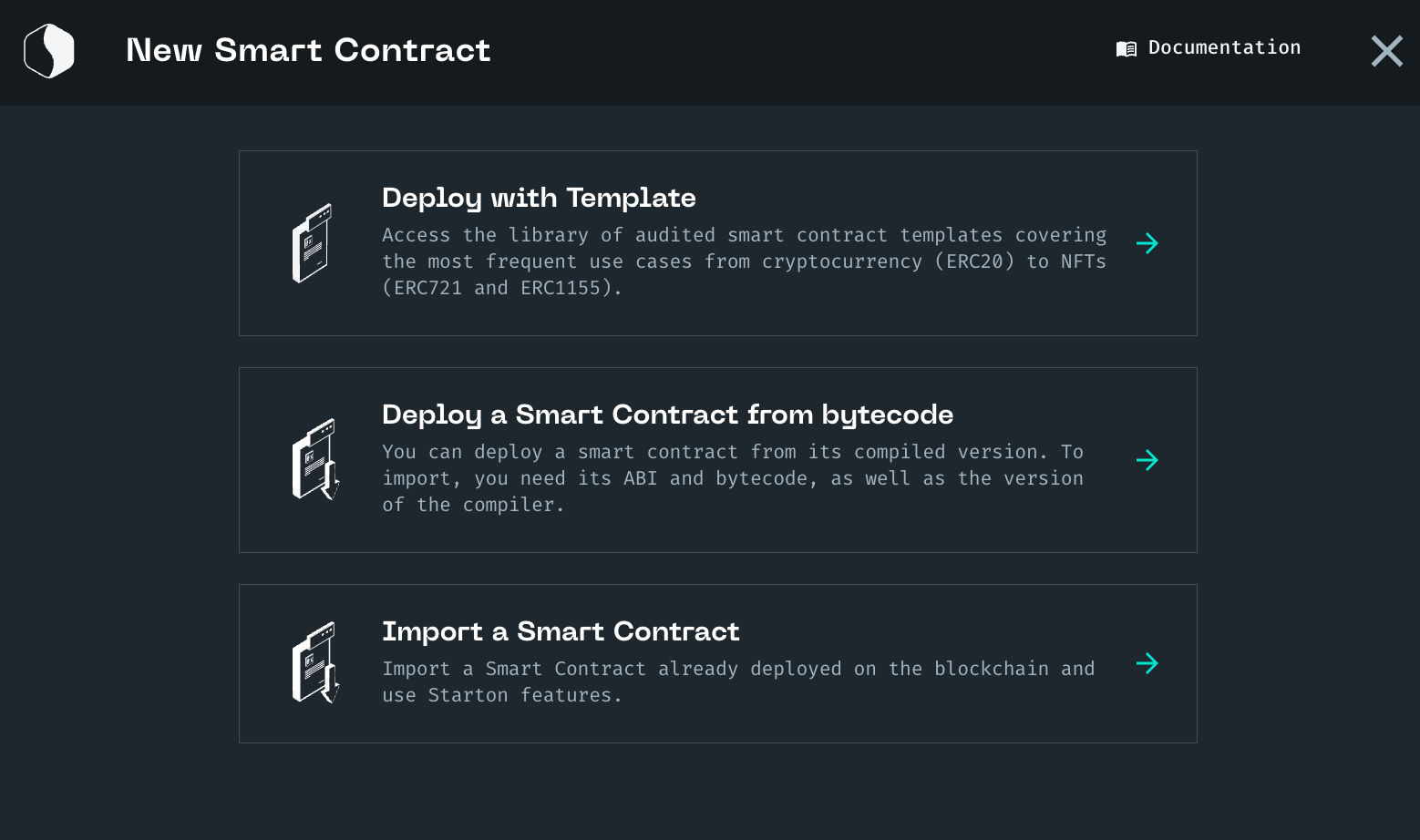 create smart contracts